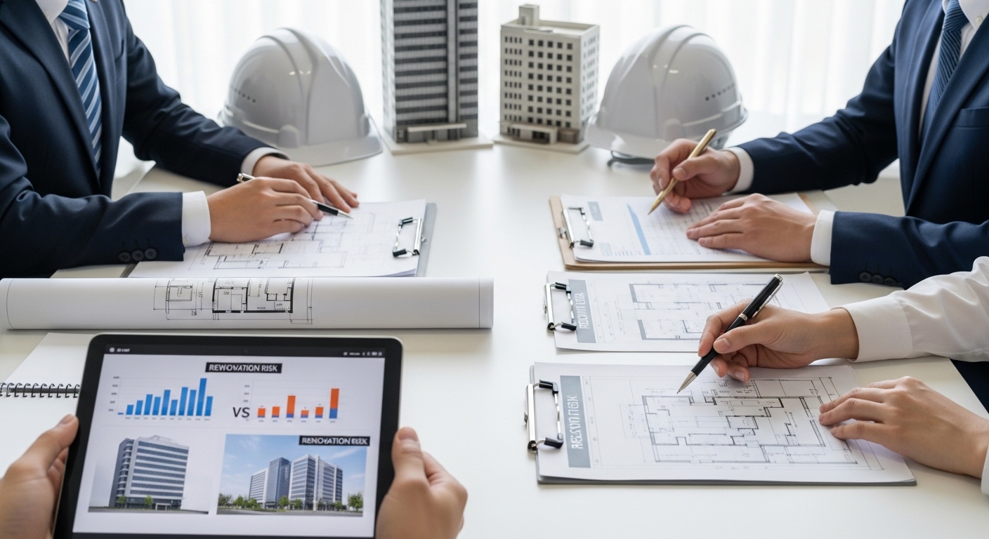 再生建築リスクを踏まえたオフィス新築と改修の比較判断とは