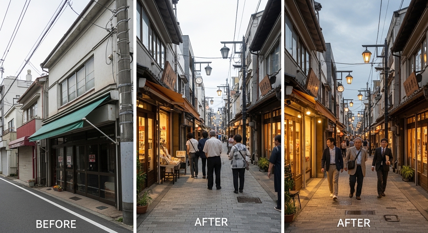 【再生建築リスク 商業施設 再生 事例】稼働を維持しながら段階的に改修し地域ニーズに合わせてコンセプトとテナントを再編することがテナントオーナーにとっての現実的な勝ち筋