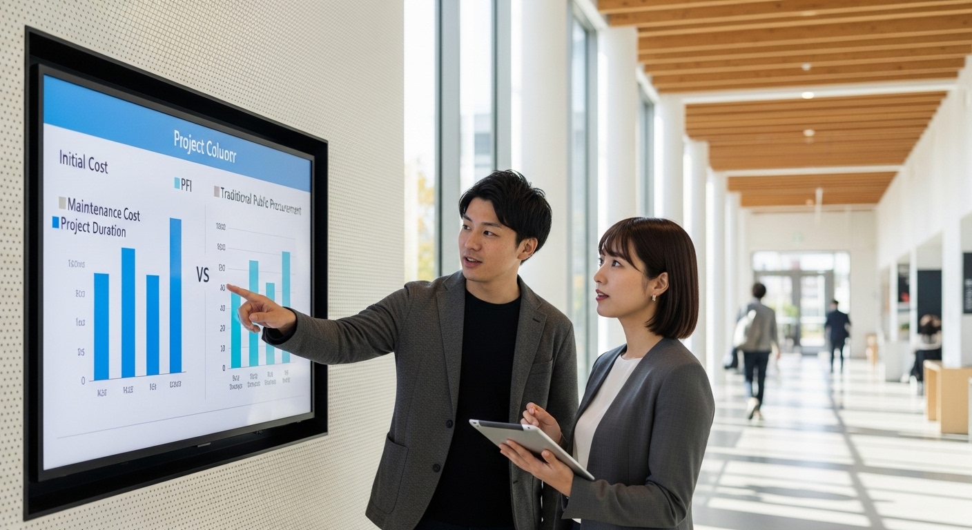 【再生建築リスク 公共施設 PFI 比較】「財政負担の平準化・サービス水準の向上」と「契約の複雑さ・事業リスク」の両面を従来方式との費用対効果と再生建築リスクで整理してから判断することが重要